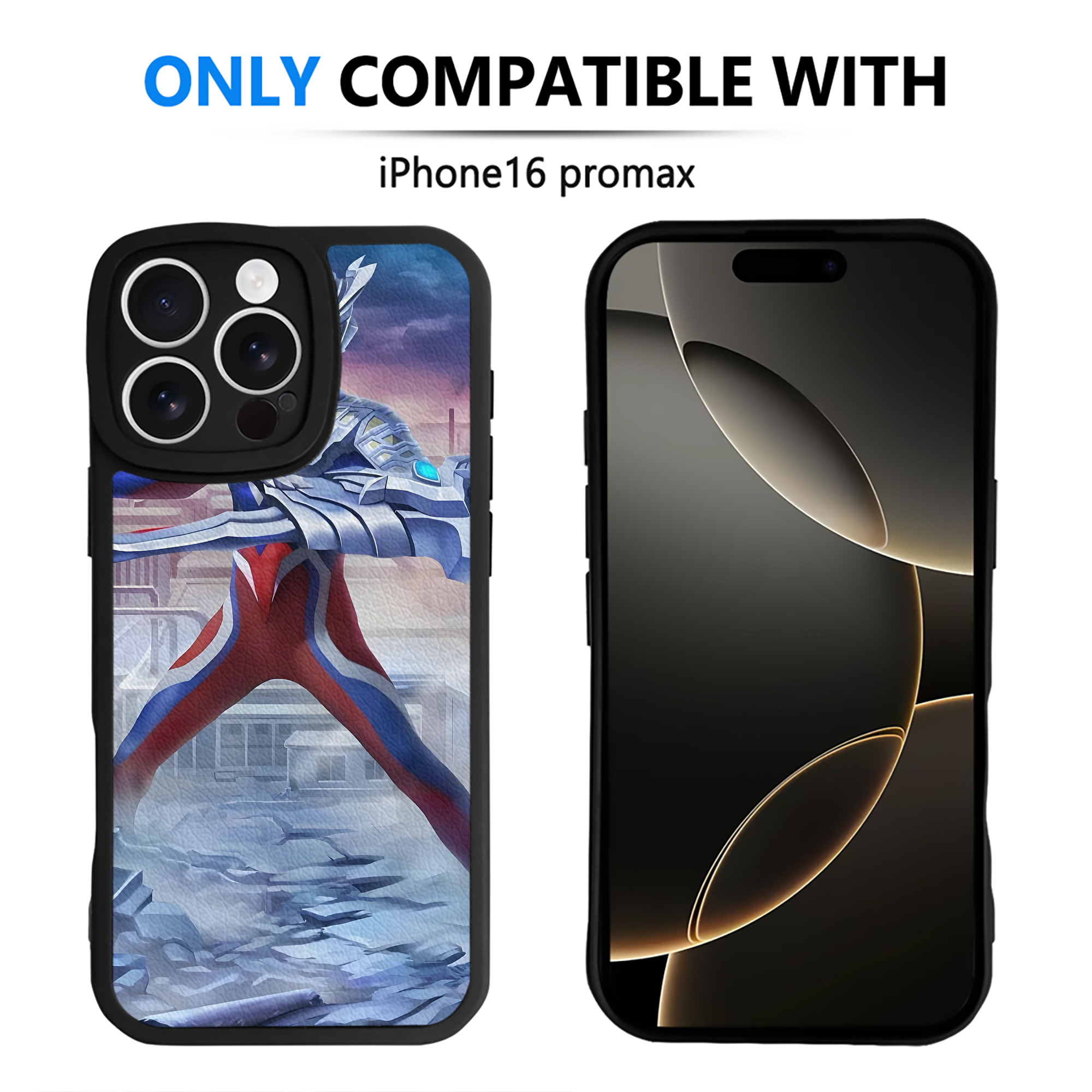 （画像用） ウルトラマン Ultraman 【iPhone 16シリーズ対応】シリコンスマホケース（レザー調） 材質：シリコン